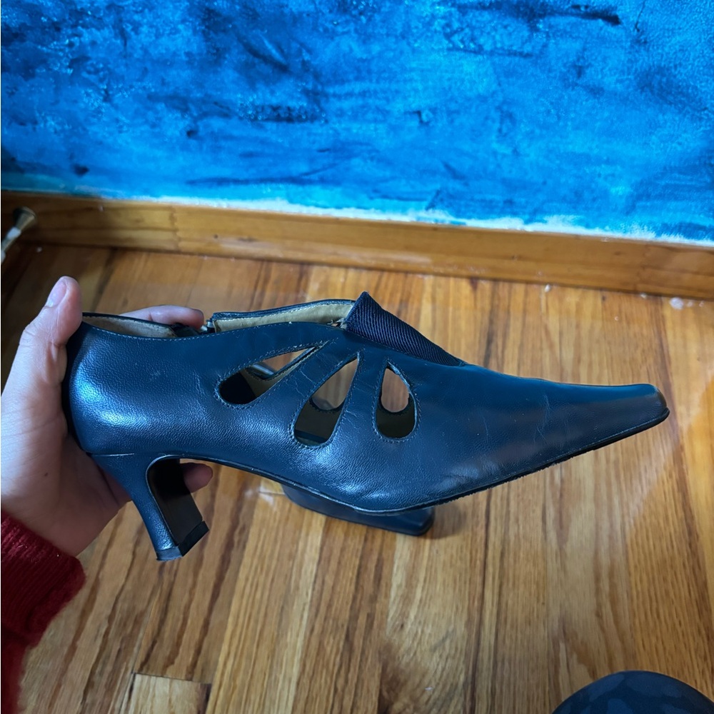 Blue Kitten Heels